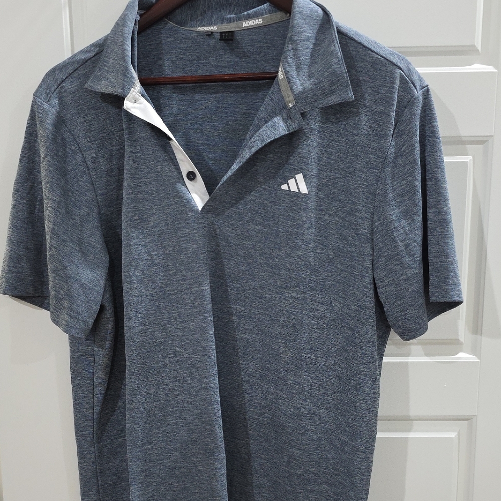 Adidas Men's Heathered Navy Polo